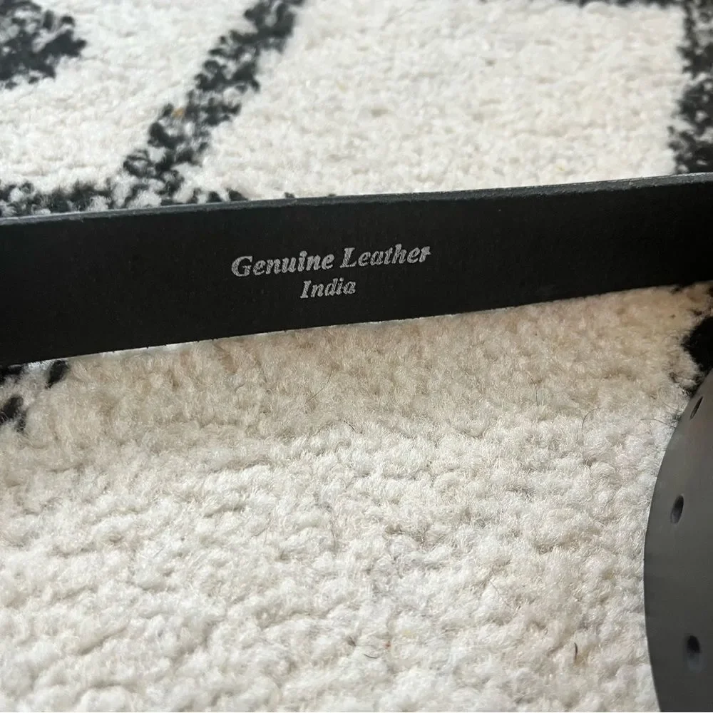 NWT United Belt Co Black Genuine Leather Belt